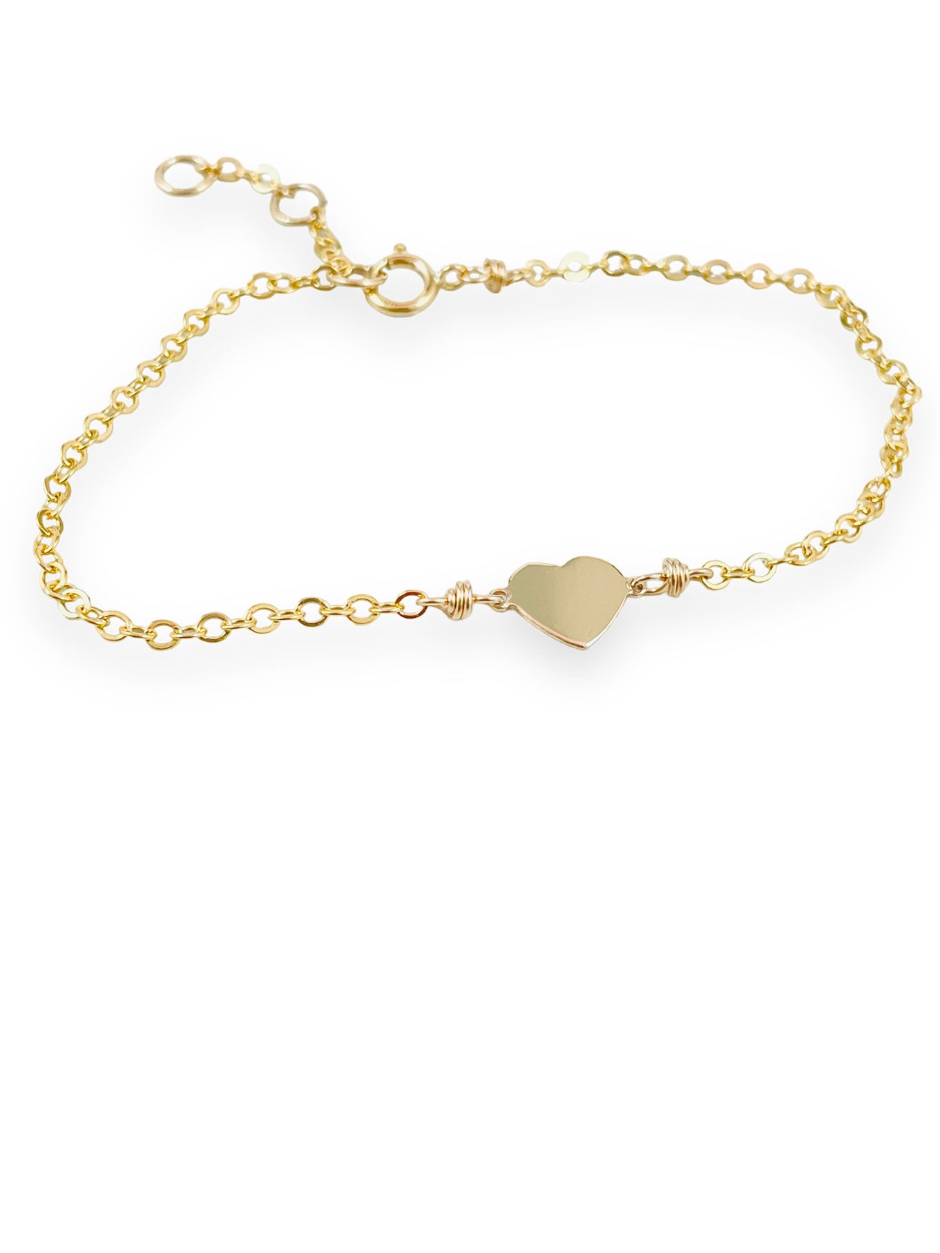 Gold Heart Chain Bracelet