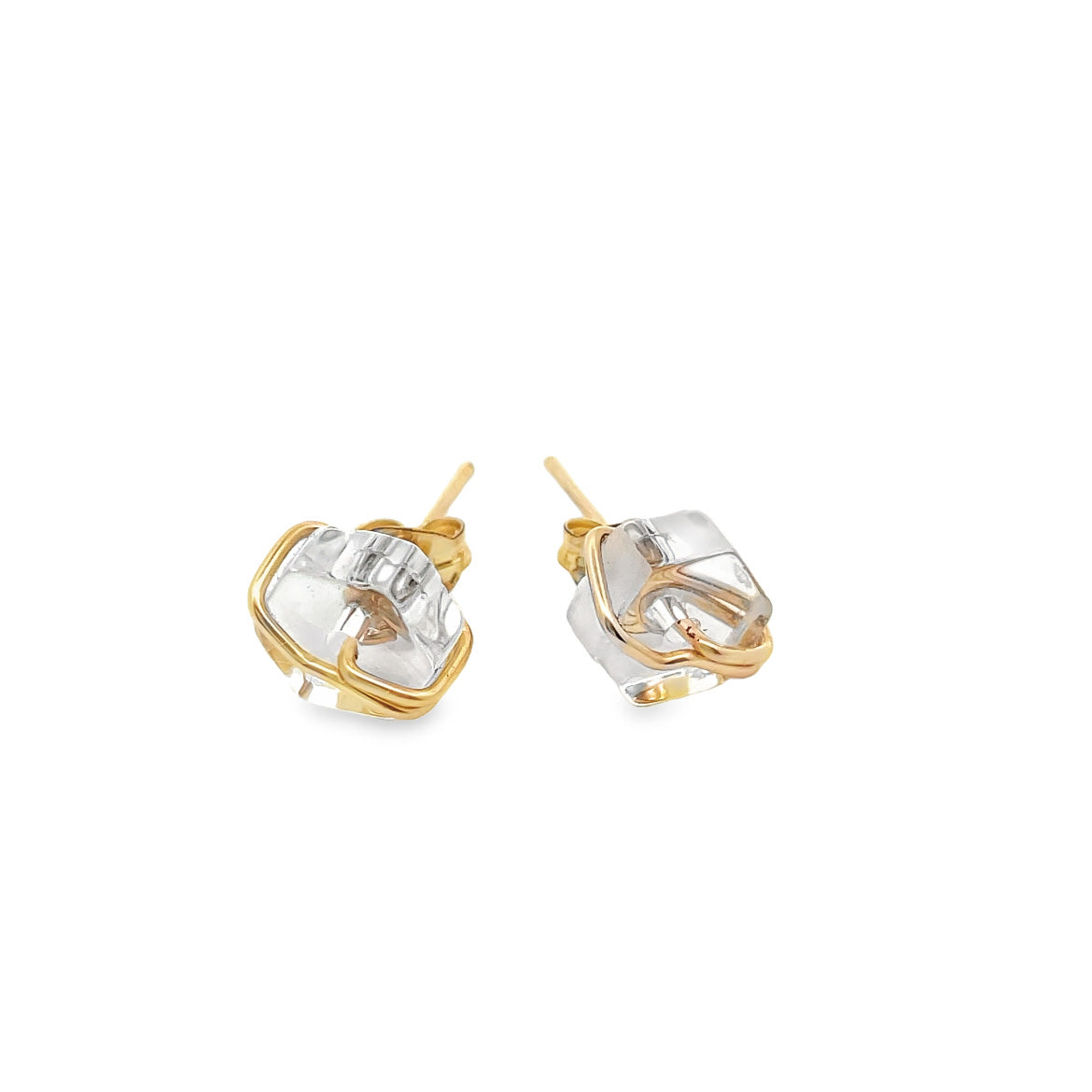 Tudor Iridescent Clear Crystal Stud Earrings - ER838GIRC00 - Julie Vos