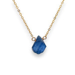 Load image into Gallery viewer, Kyanite necklace in gold 
