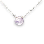 Load image into Gallery viewer, Light purple fluorite necklace in sterling silver 

