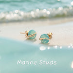 Load image into Gallery viewer, Marine Earrings | Crystal Stud Collection
