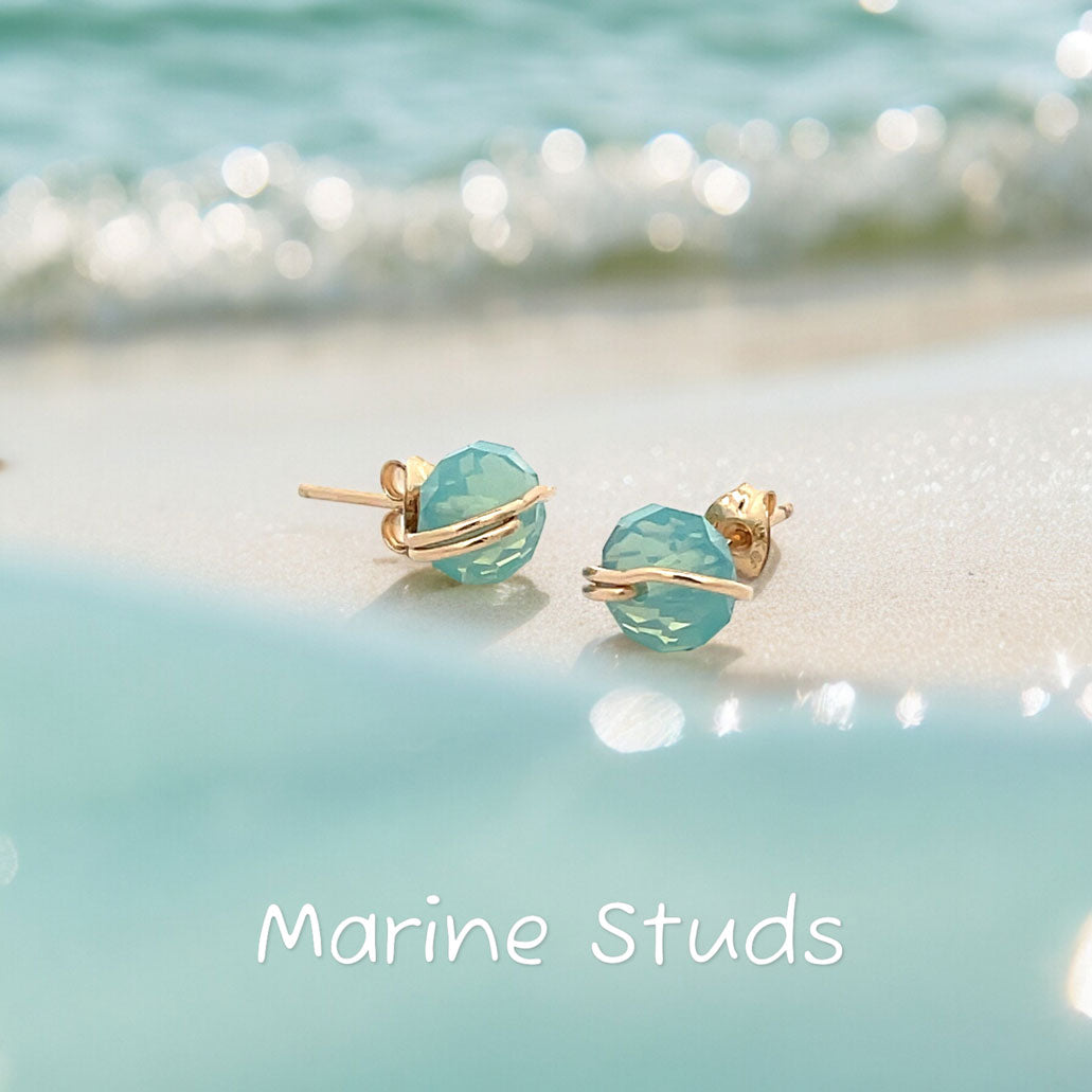 Marine Earrings | Crystal Stud Collection