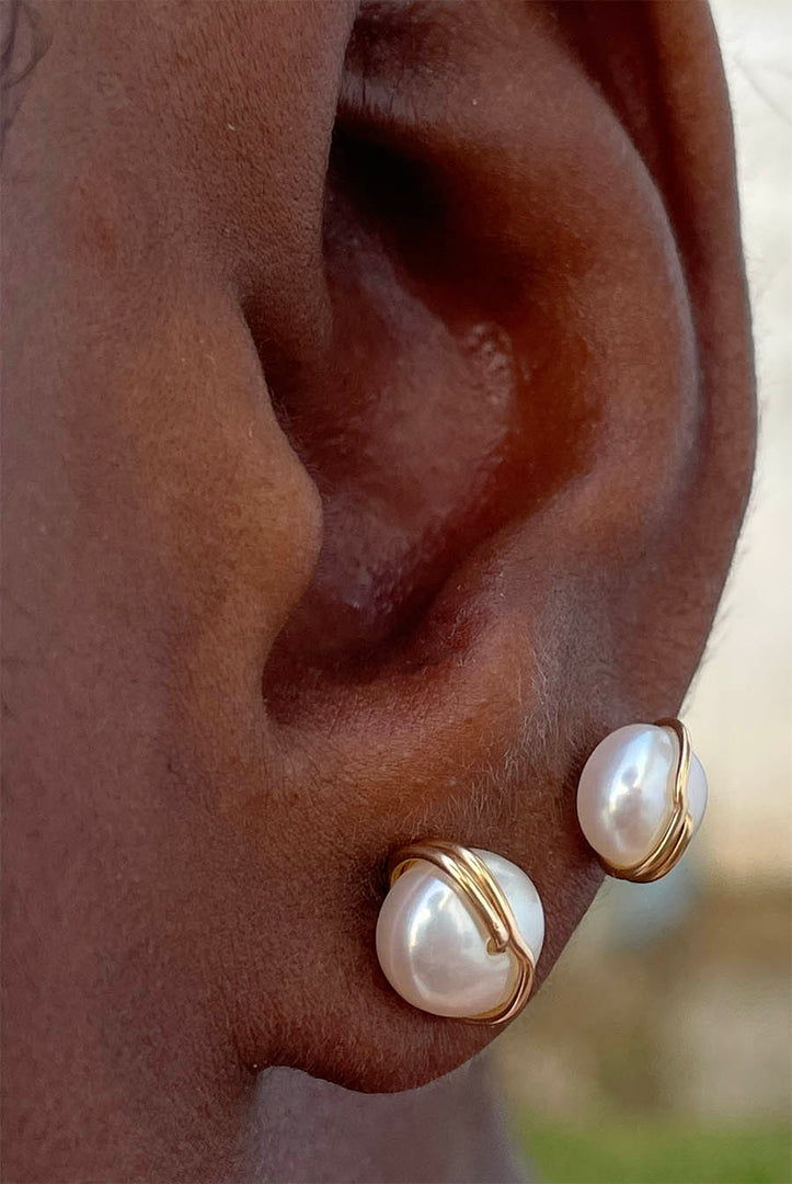 Pearl stud earrings  | Purity gemstone | June birthday