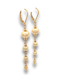 Load image into Gallery viewer, Graduated gold ball earrings
