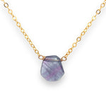 Load image into Gallery viewer, Rainbow fluorite rockstar necklace 
