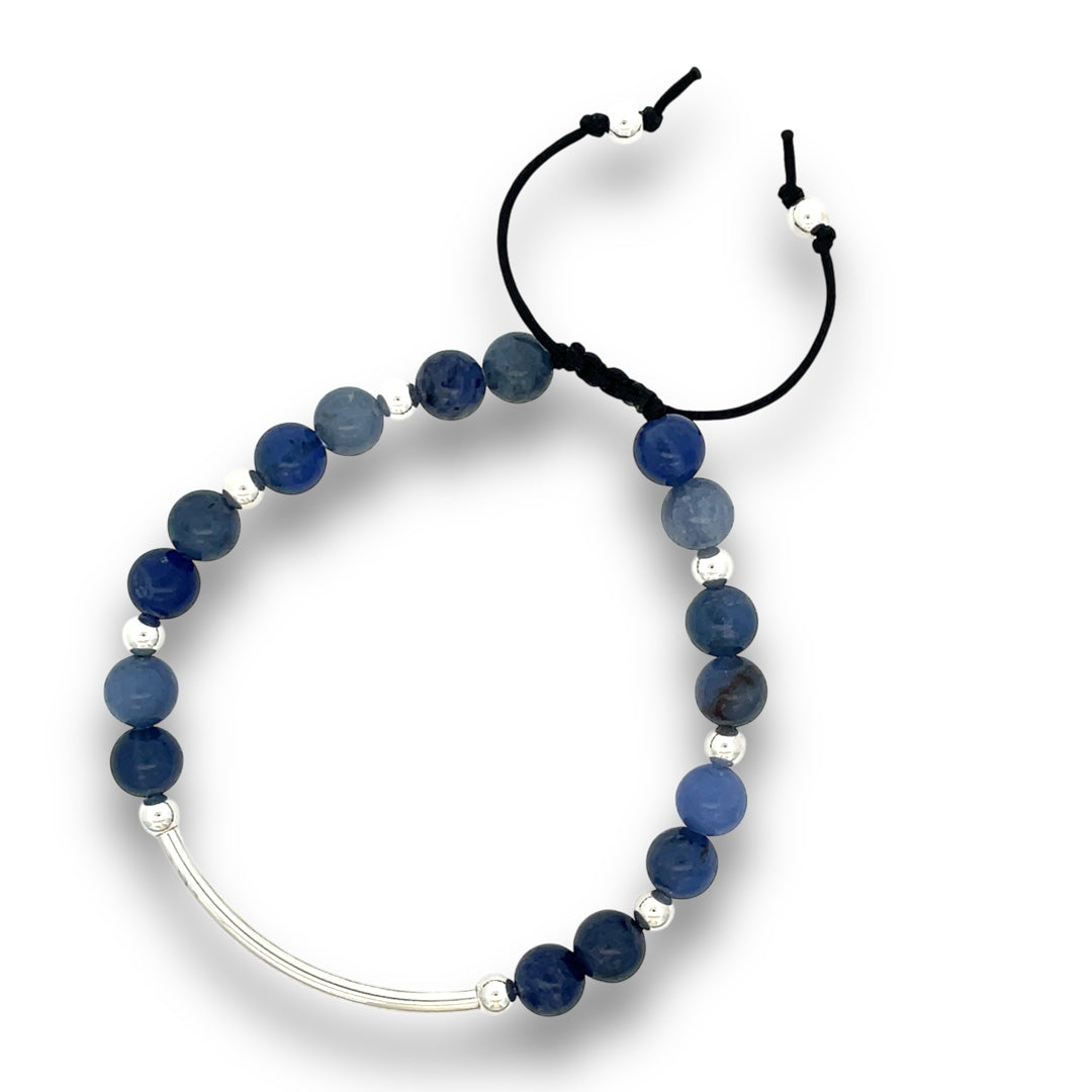 sodalite silver bracelet 