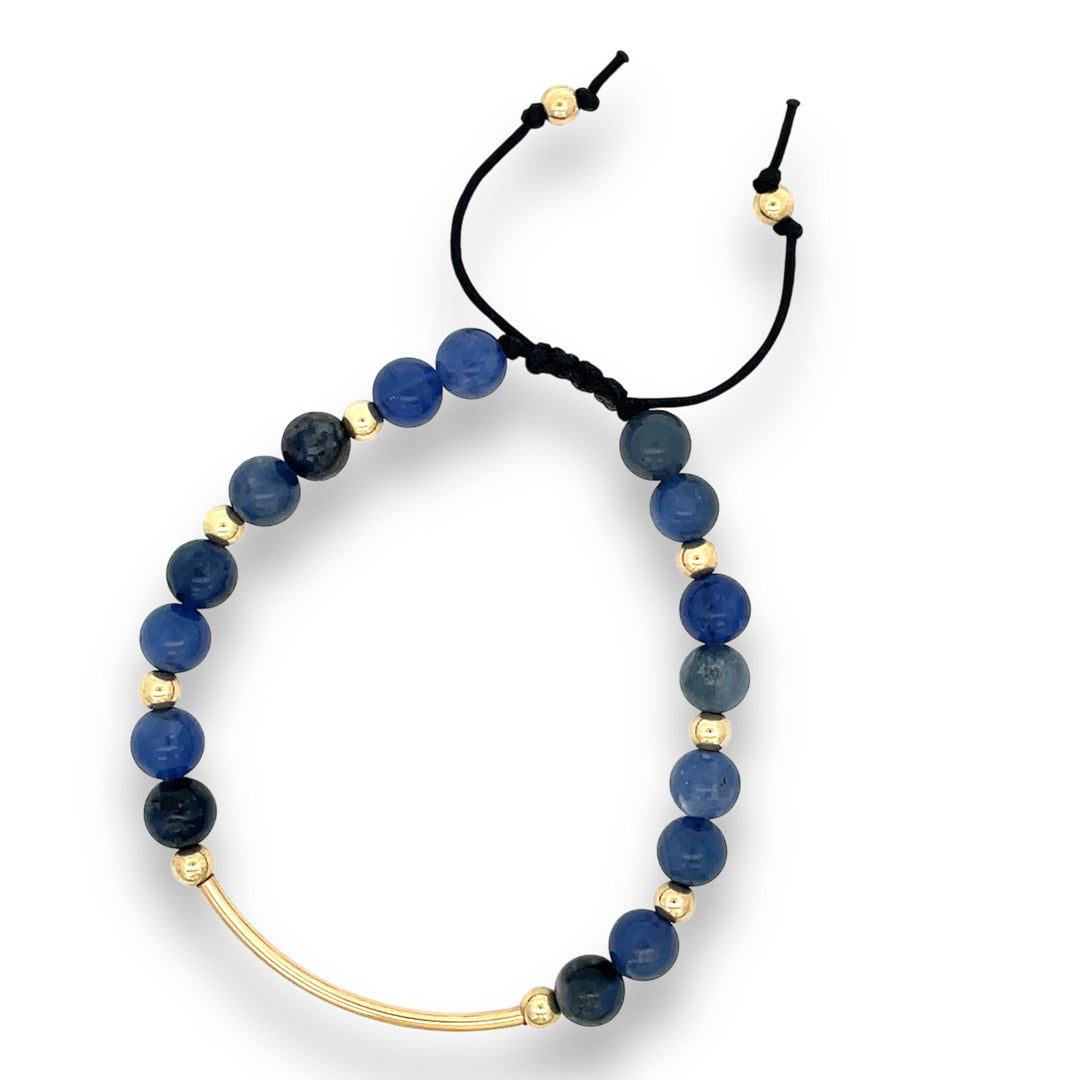 sodalite gold bracelet 