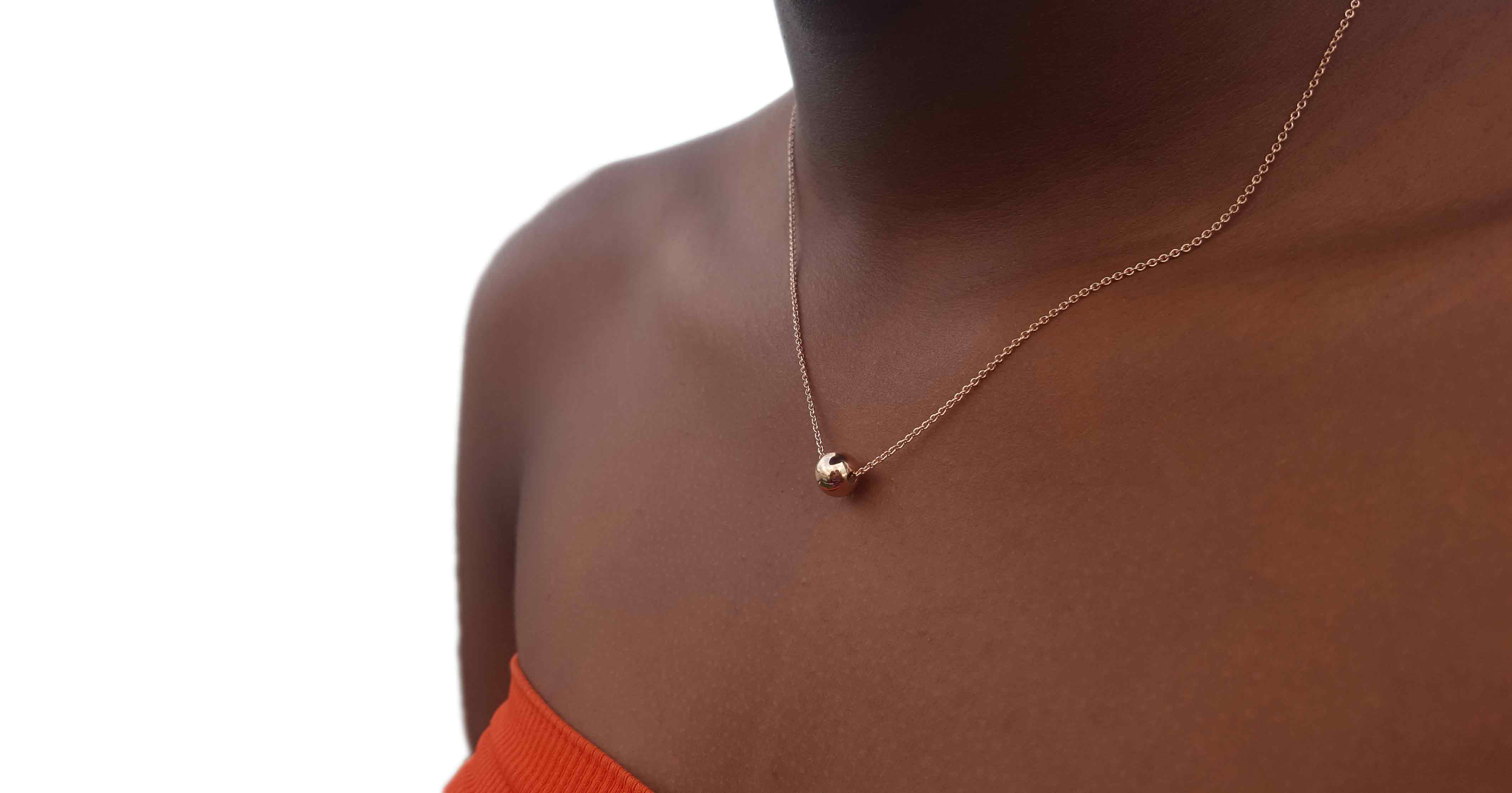 Rose gold deals minimalist necklace