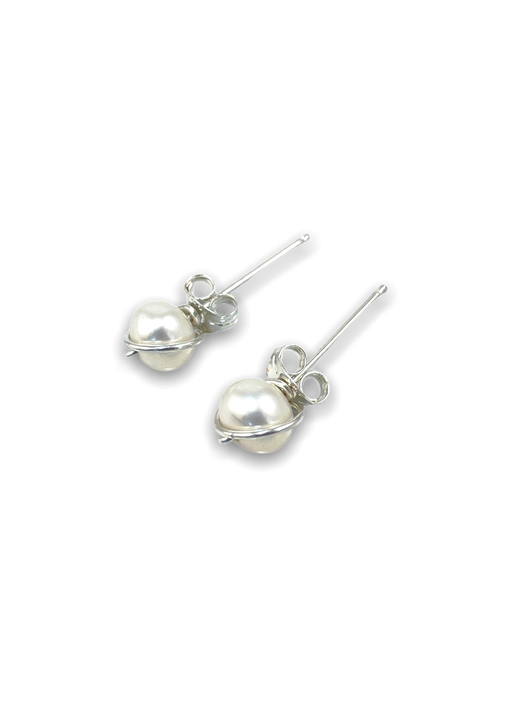 Petite Pearl Studs - Silver - Jewels & Aces