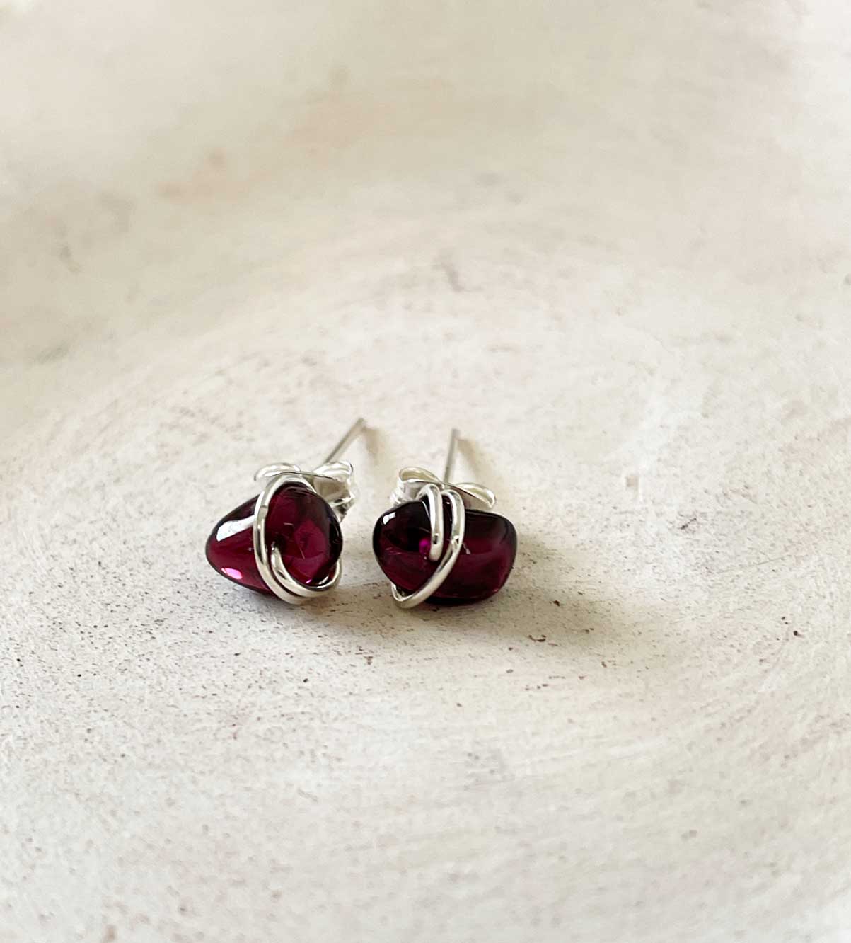 Garnet shop birthstone earrings