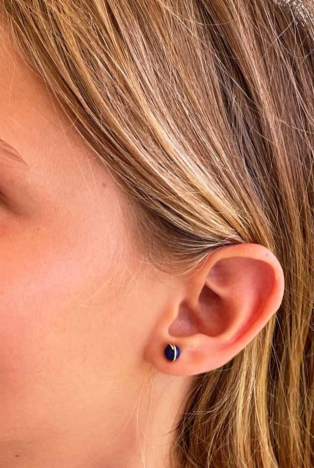 Lapis Lazuli stud earrings | September birthstone alternative